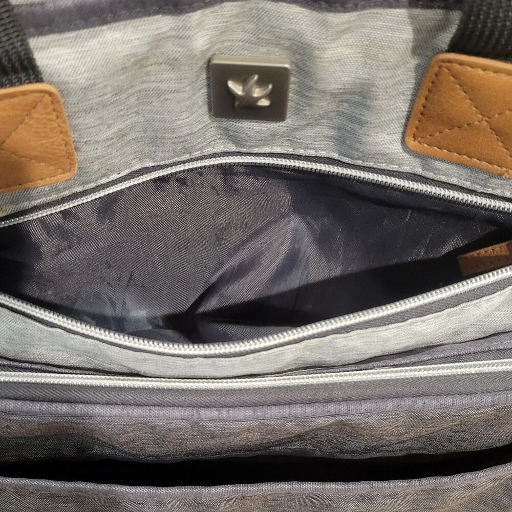Bananafish Hybrid Convertible Diaper Bag Backpack Tote Grey Colorblock Travel